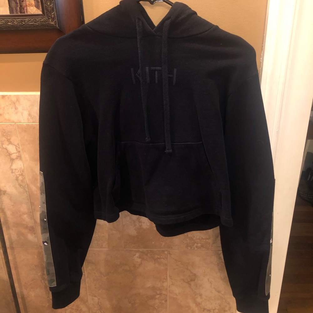 Kith Black Cropped Hoodie